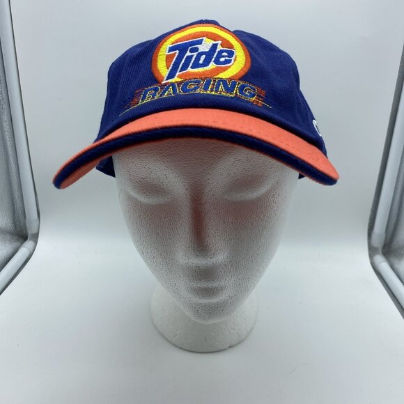 Tide Racing Blue Orange 32 Adjustable Adult Baseball Cap Hat Hook-Loop Downey - Picture 6 of 14